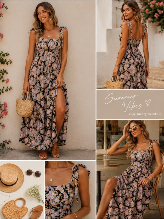 American Eagle Outfitters Dresses & Skirts - AMERICAN EAGLE Floral Print Corset Midi Dress